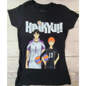 Haikyuu! Adult Crunchyroll T-shirt Tee Size XS Black Manga Anime Haruichi Furuda